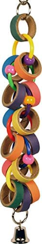 A&E Cage Happy Beaks Bagels And Bell Bird Toy - 10 X 1.5 X 1 In  