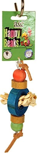 A&E Cage Happy Beaks Bagels Foot Bird Toy - 4.5 X 2.75 X 2 In  