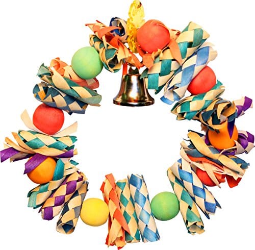 A&E Cage Happy Beaks Fiesta Wreath Bird Toy - 9 X 7 X 2 In  