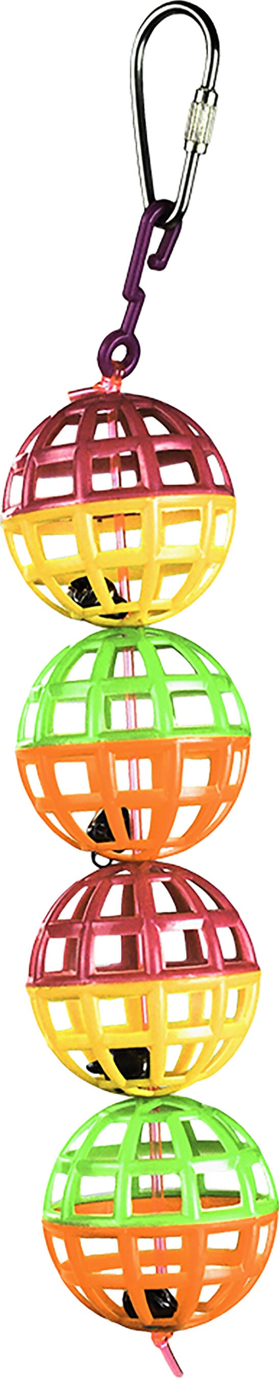 A&E Cage Happy Beaks Jingle Lattice Balls Bird Toy - 8 X 1.5 X 1.5 In  