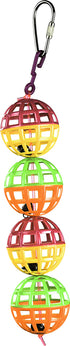 A&E Cage Happy Beaks Jingle Lattice Balls Bird Toy - 8 X 1.5 X 1.5 In  