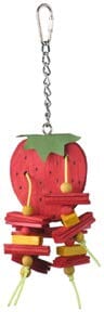 A&E Cage Happy Beaks Strawberry Bird Toy - 11 X 4 In