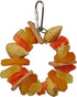 A&E Cage Happy Beaks Tropical Delight Fruit & Nut Ring Bird Toy - 4 X 4 X 4 In  