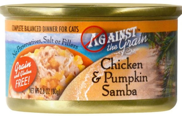 Against the Grain Chicken and Pumpkin Samba Canned Cat Food  