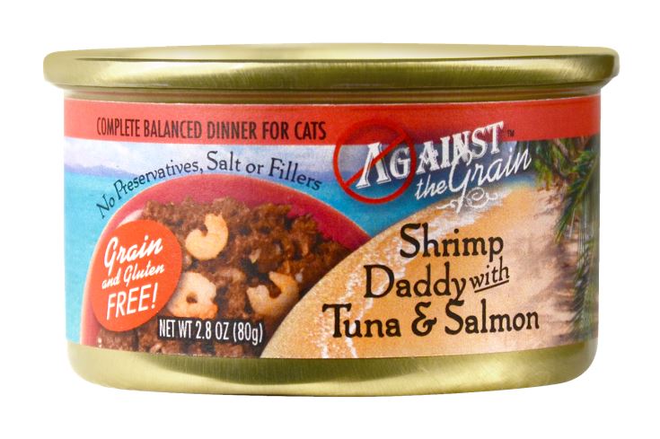 Against the Grain Shrimp Daddy with Tuna and Salmon Canned Cat Food  