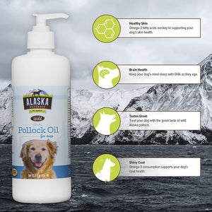 Alaska Naturals Pollock Oil for Dogs - Pollock - 15.5 Oz