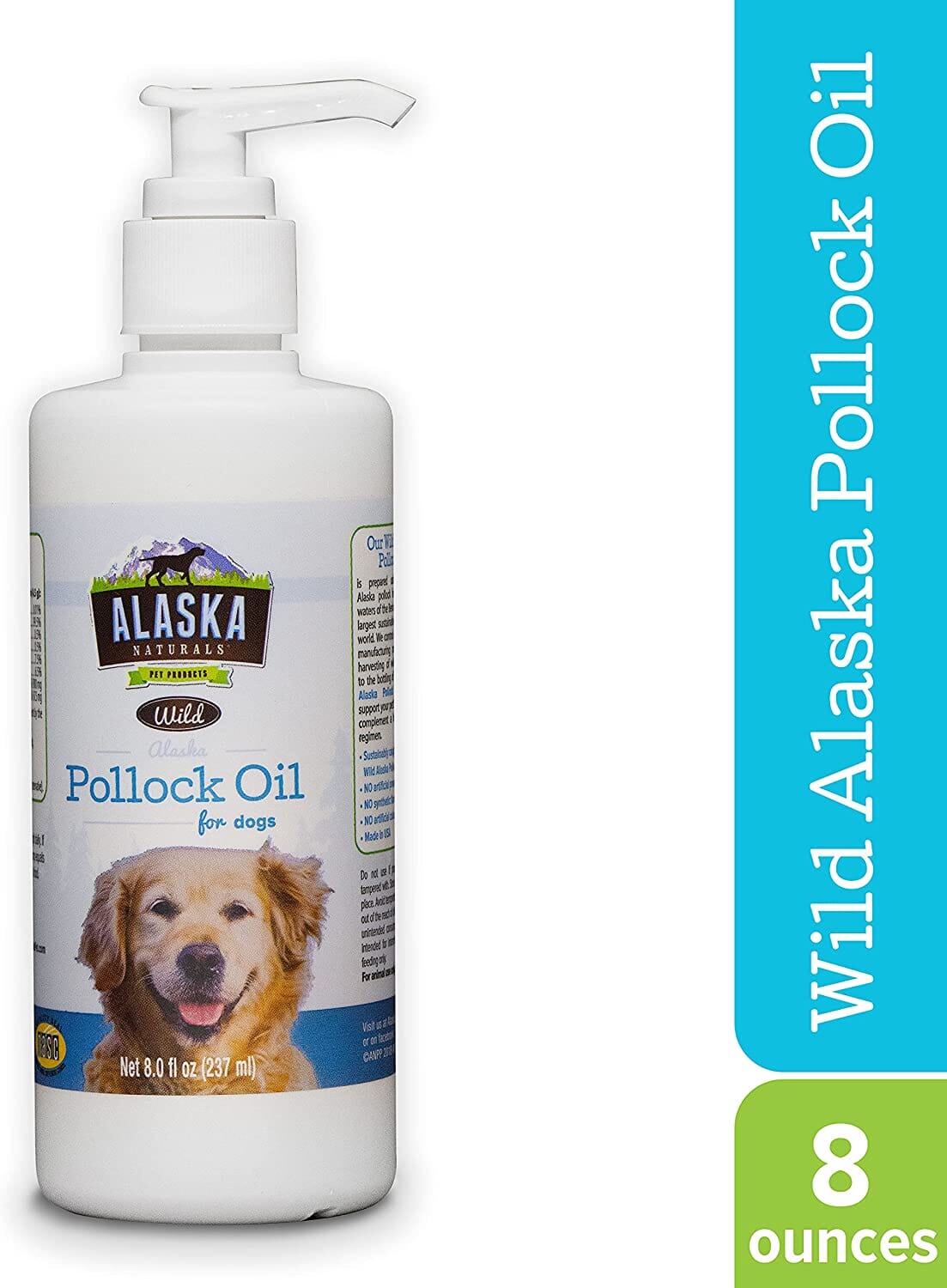 Alaska Naturals Pollock Oil for Dogs - Pollock - 8 Oz  