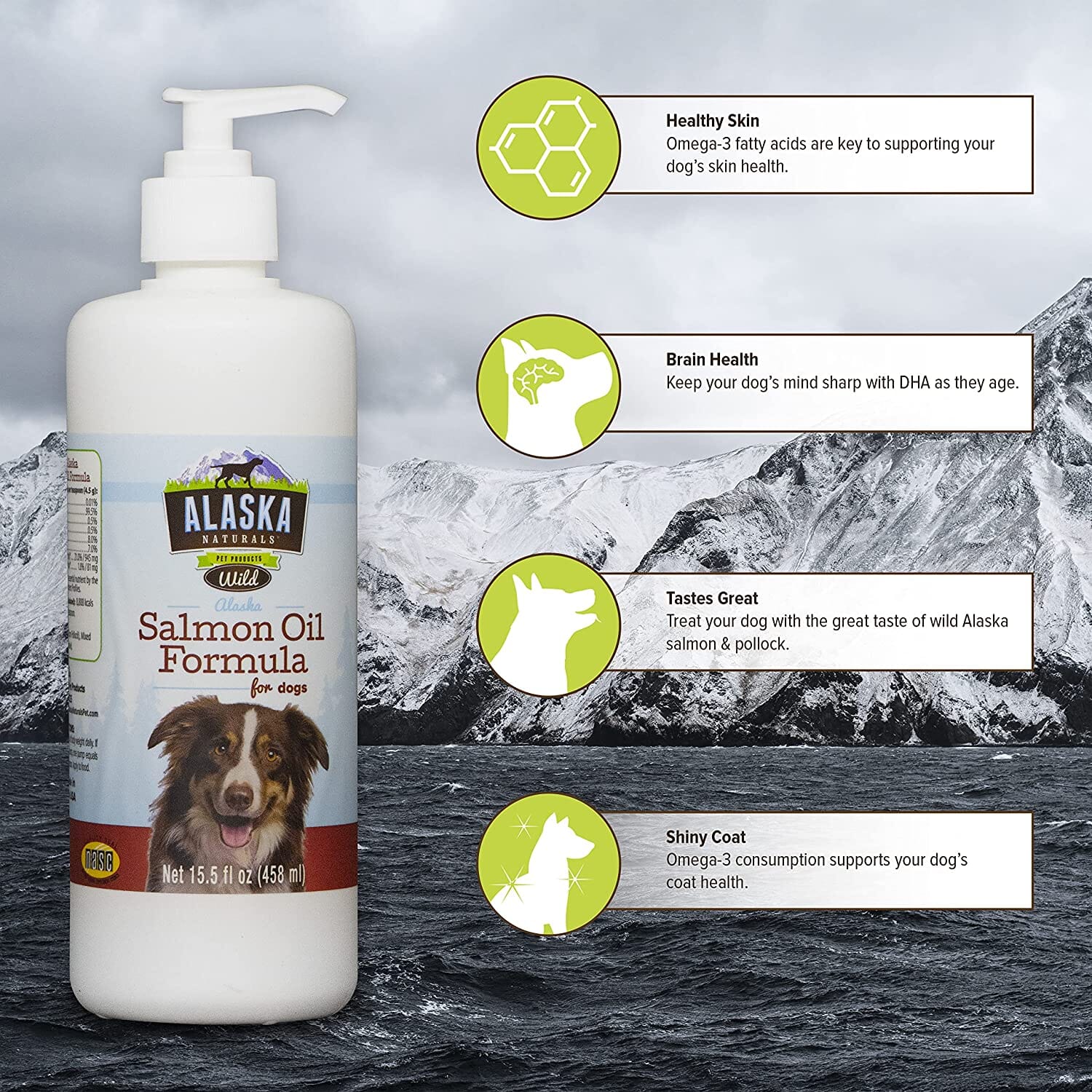 Alaska Naturals Salmon Oil Formula for Dogs - Salmon - 15.5 Oz  