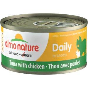 Almo Nature Daily Cat Tuna with Chicken Canned Cat Food - 2.47 oz Cans - Case of 24