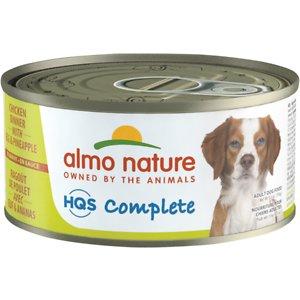 Almo Nature HQS Complete Chicken Dinner with Pineapple & Egg Canned Dog Food - 5.5 oz Cans - Case of 24  
