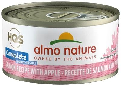 Almo Nature HQS Complete Salmon with Apple in Gravy Canned Cat Food - 2.47 oz Cans - Case of 24  