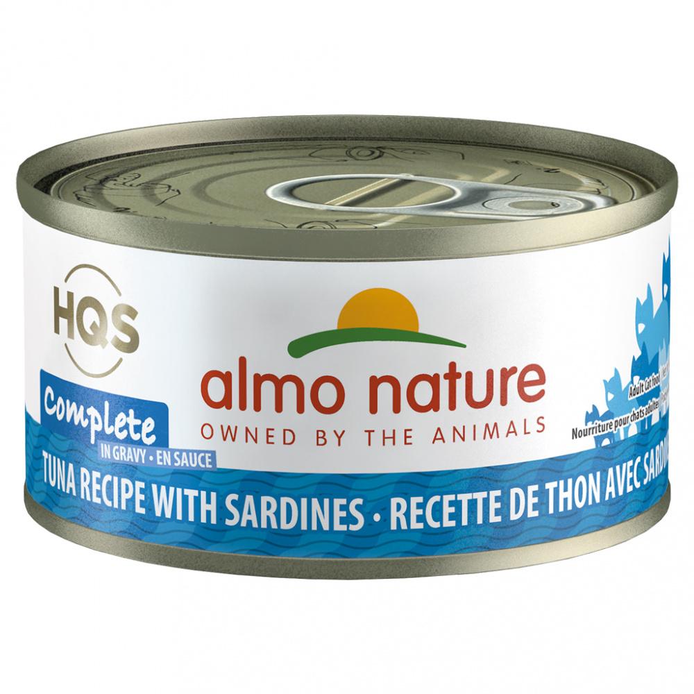 Almo Nature HQS Complete Tuna with Sardines in Gravy Canned Cat Food - 2.47 oz Cans - Case of 24  