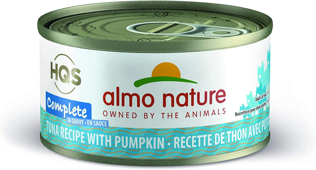 Almo Nature HQS Complete Tuna w/Pumpkin in Gravy Canned Cat Food - 9.87 Oz - Case of 12  