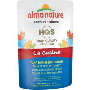 Almo Nature HQS La Cucina Chicken with Whitefish Surimi in Gravy - 1.94 oz Pouches - Case of 24  