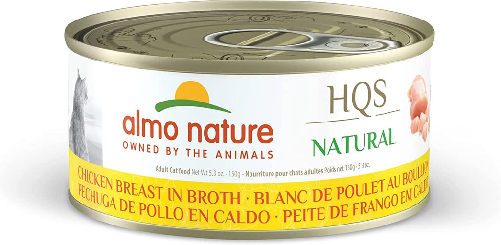 Almo Nature HQS Natural Chicken Breast in Broth Canned Cat Food - 5.29 Oz - Case of 24  