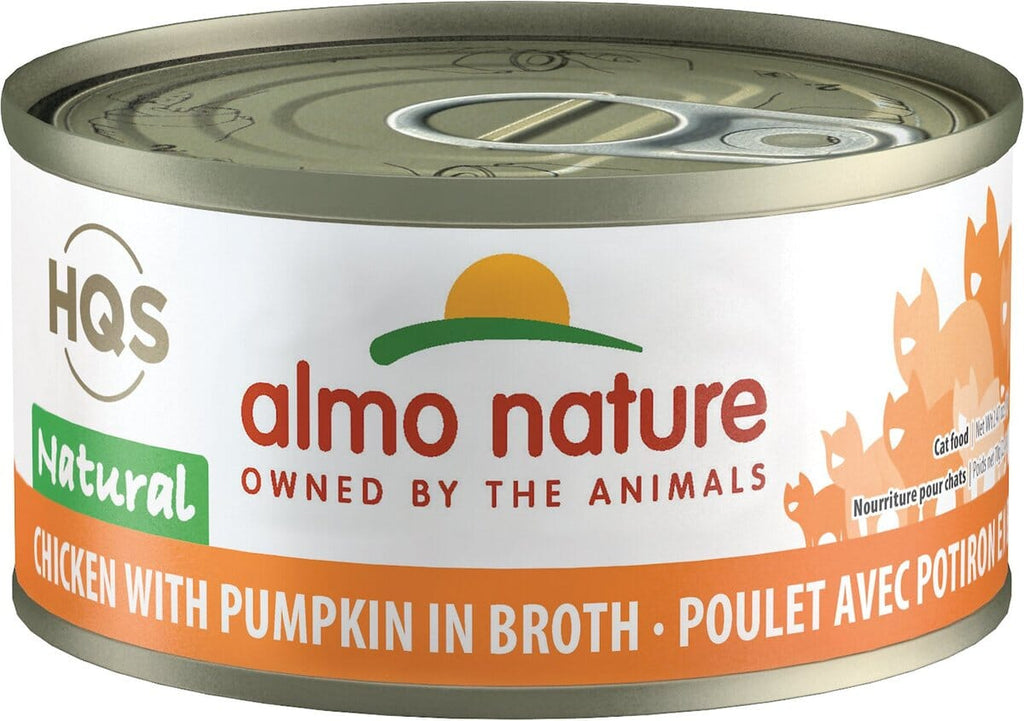 Almo Nature HQS Natural Chicken w/Pumpkin in Broth Canned Cat Food - 5.29 Oz - Case of ...