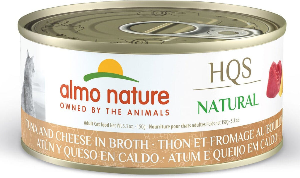 Almo Nature HQS Natural Tuna & Cheese in Broth Canned Cat Food - 5.29 Oz - Case of 24  