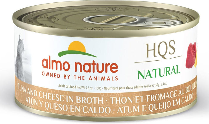 Almo Nature HQS Natural Tuna & Cheese in Broth Canned Cat Food - 5.29 Oz - Case of 24