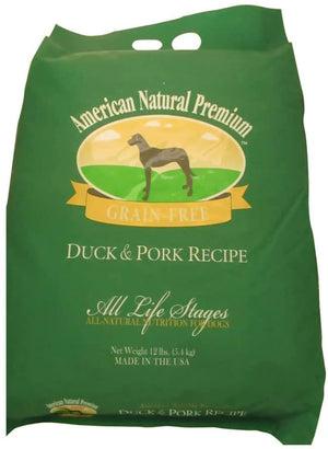 American Natural Grain Free Duck & Pork Dry Dog Food - 12 lb Bag