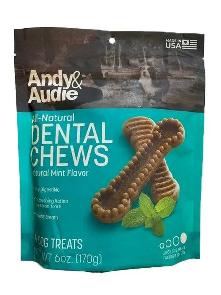 Andy & Audie All-Natural Assorted Dental Chew Treats - 24 Count, 6 oz