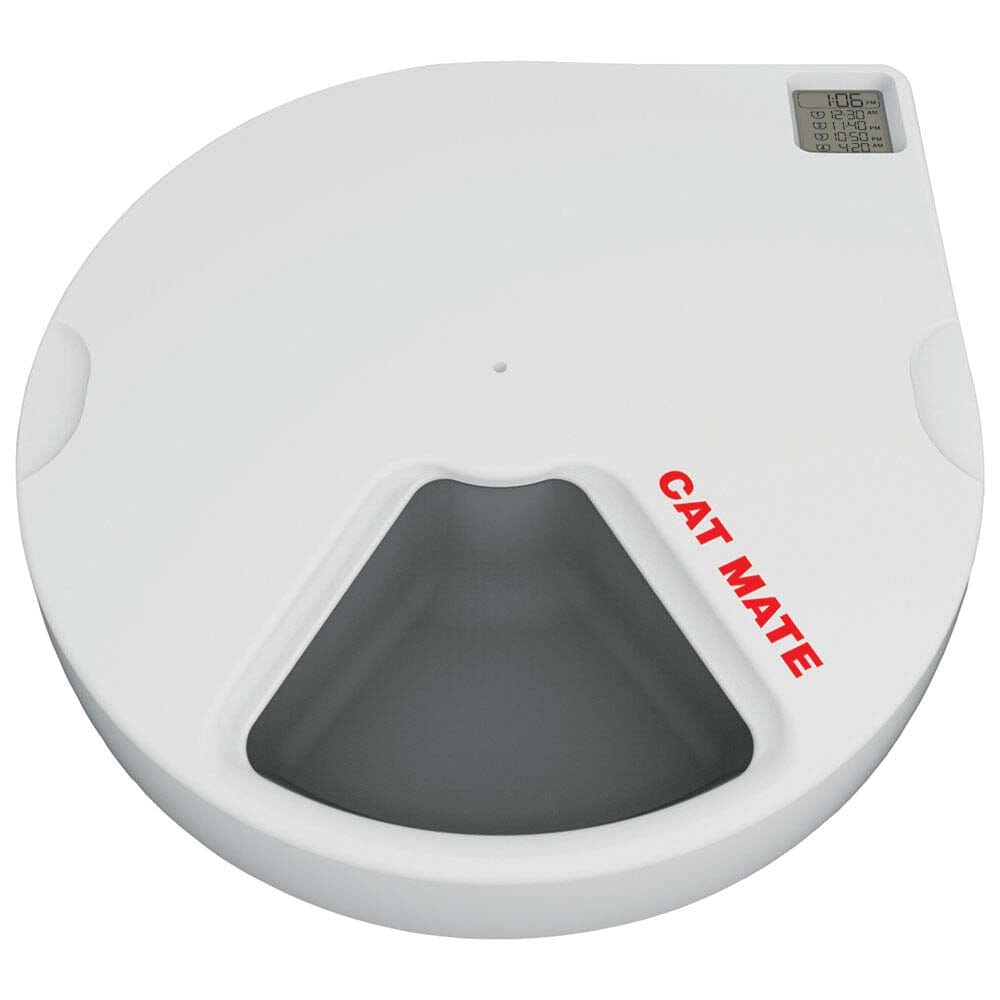 Ani Mate Automatic Digital Meal Feeder - White - 5 Meal Feeder  