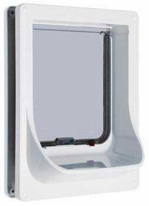 Ani Mate Electromagnetic Door for Small Dog or Large Cat - White andClear