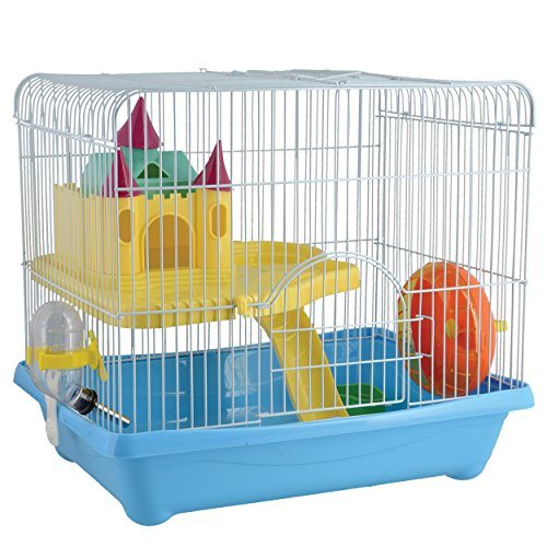 Animal Treasures Small Animal Castle Cage - Blue  