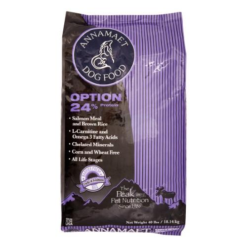 Annamaet 24% Option Dry Dog Food - 40 lb Bag  