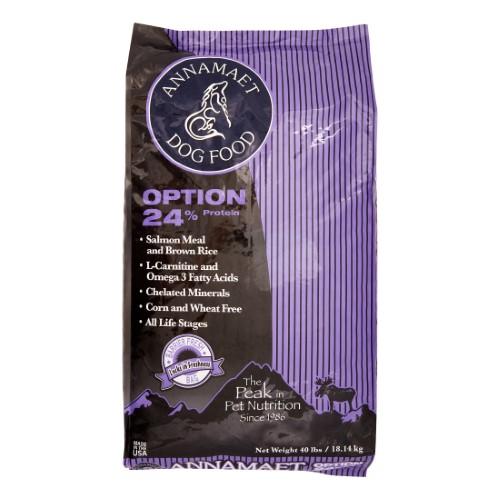Annamaet 24% Option Dry Dog Food - 40 lb Bag