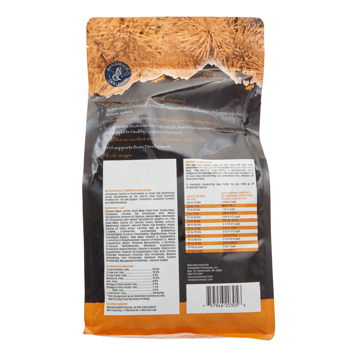 Annamaet Grain-Free Salcha Chicken/Turkey/Duck Dry Dog Food - 5 lb Bag