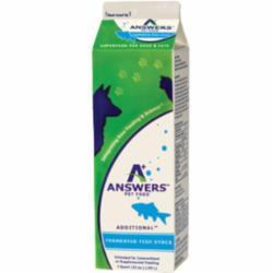 Answers Dog and Cat Frozen Addition Pet Food Fish Stock - 1 Quart
