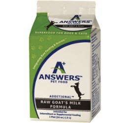 Answers Dog and Cat Frozen Addition Pet Food Goat Milk - 1 Pint