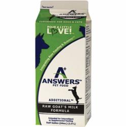 Answers Dog and Cat Frozen Addition Pet Food Goat Milk - .5GAL
