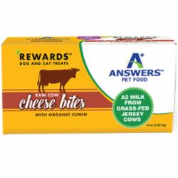 Answers Dog and Cat Frozen Pet Treat Cow Cheese Cumin Flavored - 8 Oz
