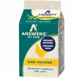 Answers Frozen Cat Food Detailed Chicken - 1 lb