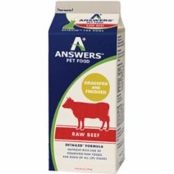 Answers Frozen Dog Food Detailed Beef - 4 lbs