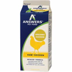 Answers Frozen Dog Food Detailed Chicken - 4 lbs