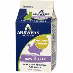 Answers Frozen Dog Food Detailed Turkey -1 lb  