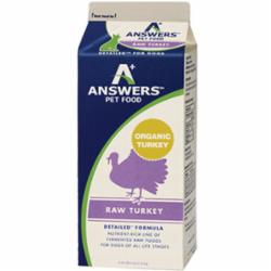 Answers Frozen Dog Food Detailed Turkey - 4 lbs  