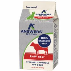 Answers Frozen Dog Food Straight Beef - 1 lb