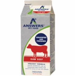 Answers Frozen Dog Food Straight Beef - 4 lbs