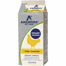 Answers Frozen Dog Food Straight Chicken - 4 lbs