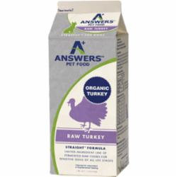 Answers Frozen Dog Food Straight Turkey - 4 lbs  