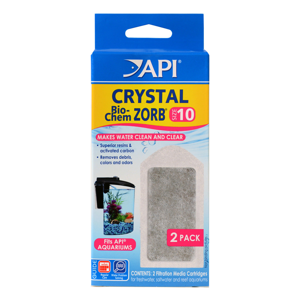 API Crystal Bio-Chem Zorb Cartridge for SuperClean 10 - 2 pk  