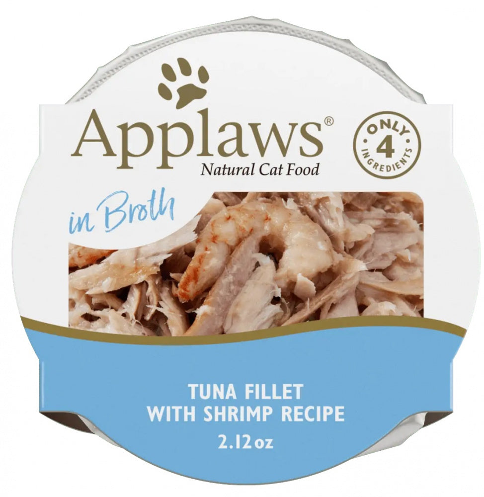 Applaws Natural Wet Cat Food Tuna Fillet with Shrimp in Broth  