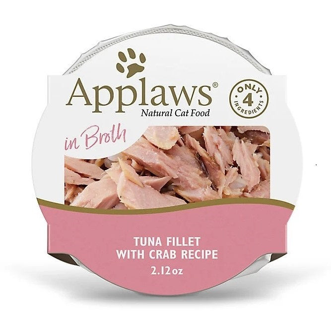 Applaws Natural Wet Tuna Fillet with Crab in Broth  