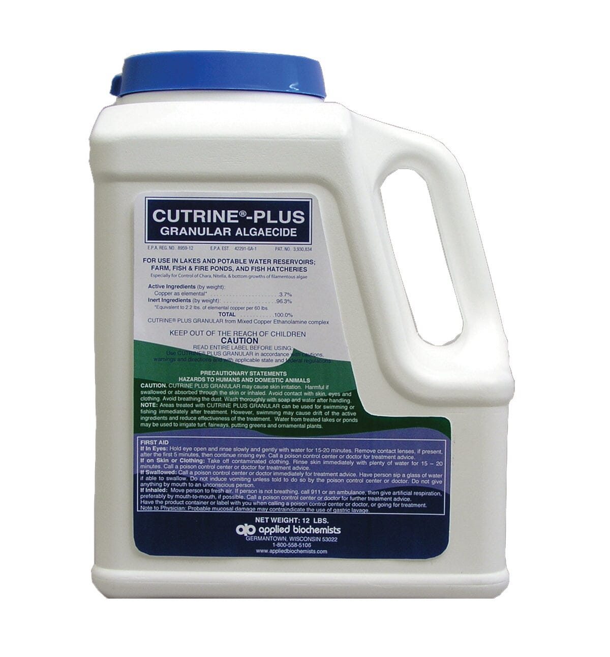 Applied Biochemists Cutrine-Plus Granular Algaecide Pond Water Treatment - 12 Lbs  