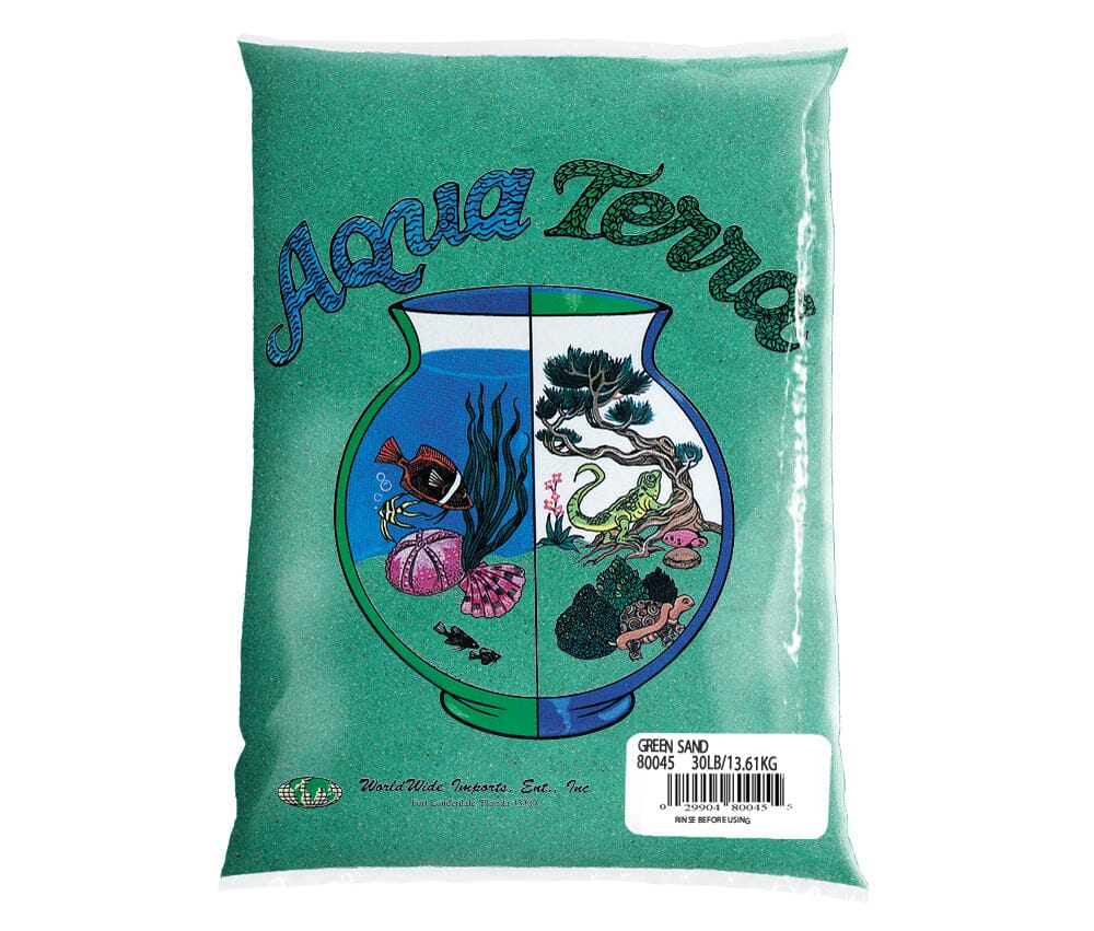 Aqua Terra Aquarium Sand Green - 5 lbs - 6 Count  