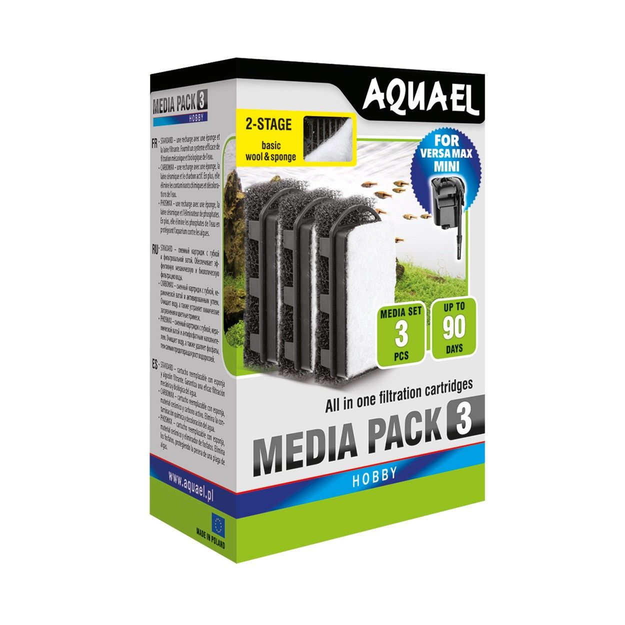 Aquael Carbon Media Pack 3 for Versamax Mini  