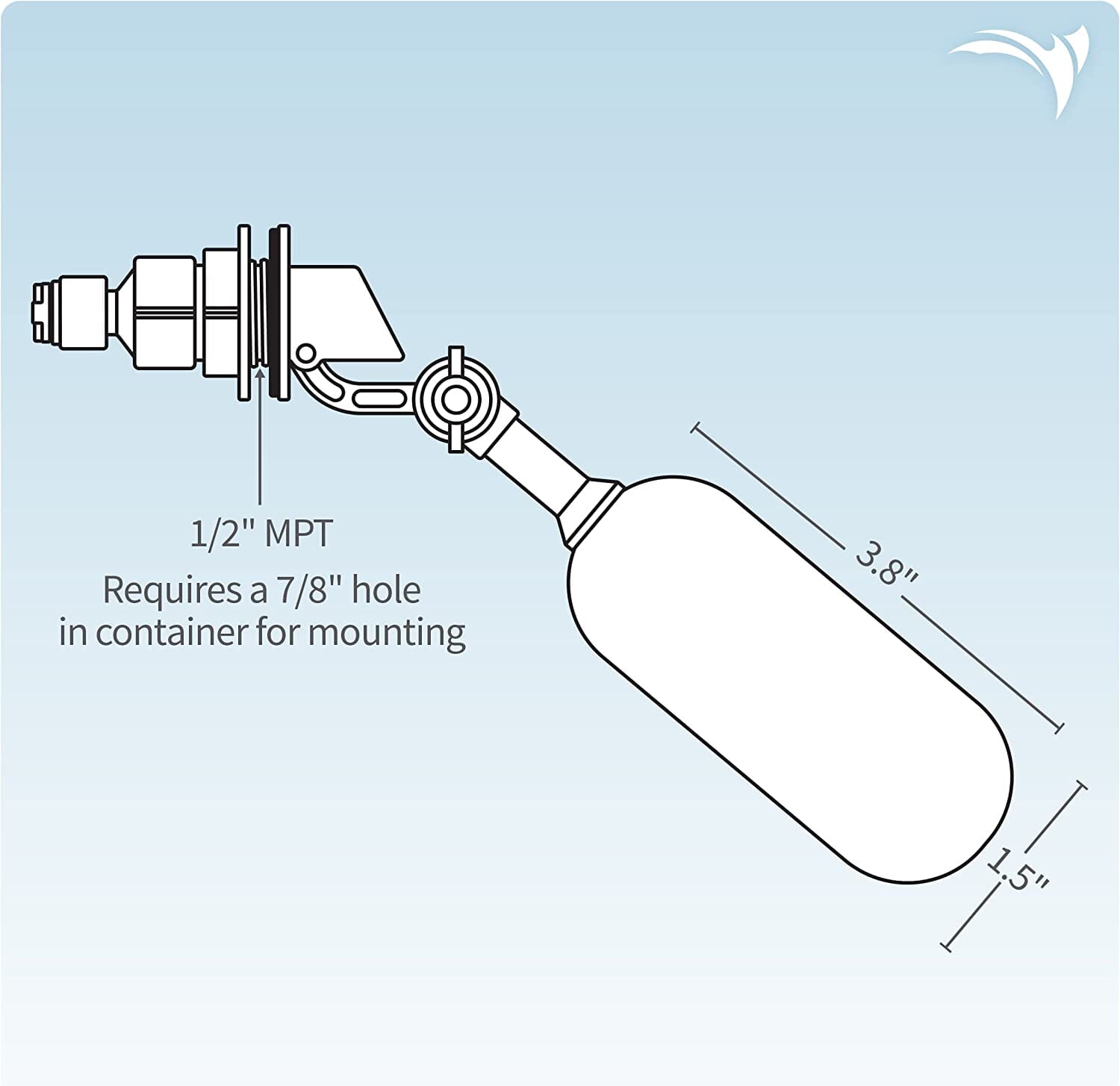 Aquatic Life Float Valve Kit Aquarium Filter Parts - 1/4 In  